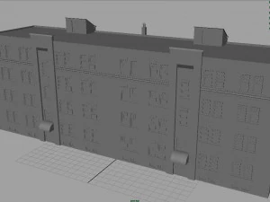 pr&eacute;dio de apartamentos Modelo 3D