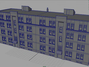 pr&eacute;dio de apartamentos Modelo 3D