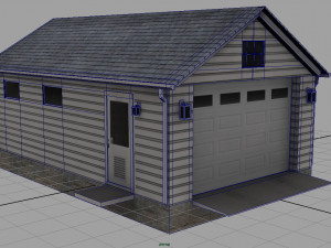 detached garage 3D मॉडल