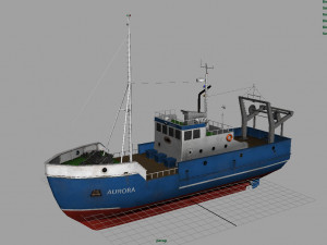 fish boat Model 3D