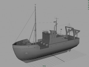 fish boat Model 3D
