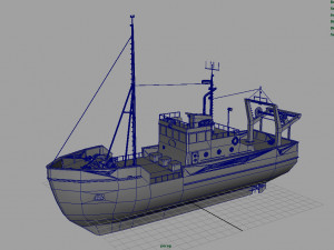 fish boat Model 3D