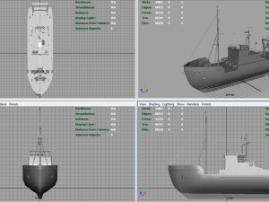 fish boat Model 3D