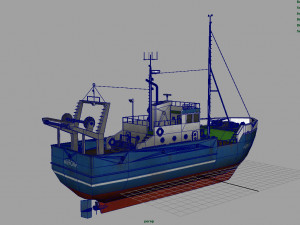 fish boat Model 3D