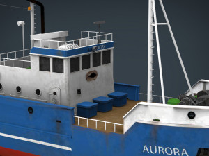 fish boat Model 3D