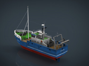 fish boat Model 3D