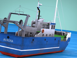 fish boat Model 3D