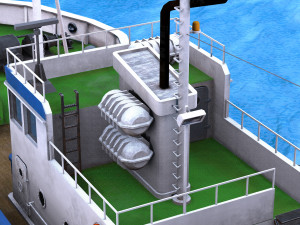 fish boat Model 3D