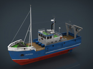 fish boat Model 3D