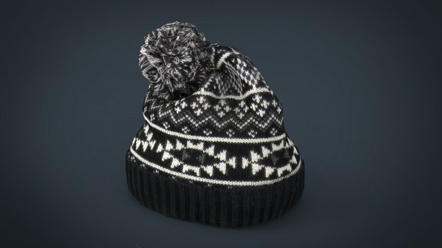 winter hat 3D 모델 .c4d .max .obj .3ds .fbx .stl .blend 