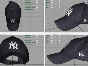 baseball cap 2 Model 3D