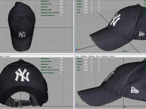 baseball cap 2 3D Model
