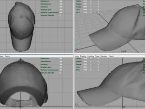 baseball cap 2 3D Model