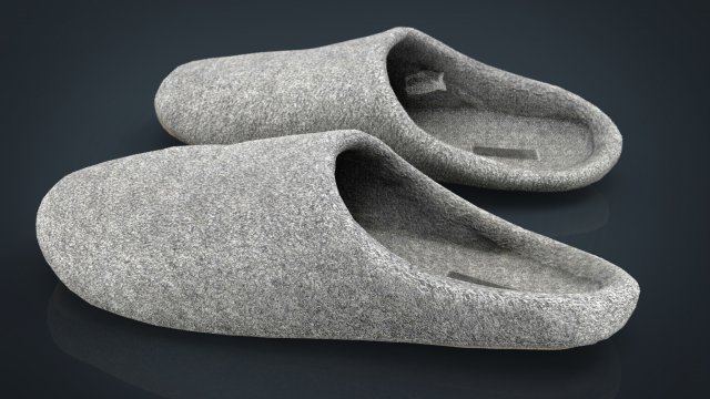 house slippers 3 3D Модель .c4d .max .obj .3ds .fbx .stl .blend 