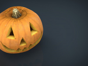 realistic halloween pumpkin Model 3D