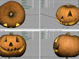 realistic halloween pumpkin Model 3D