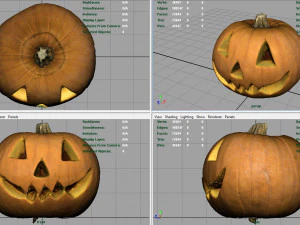 realistic halloween pumpkin 3D Model