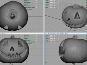 realistic halloween pumpkin 3D Model