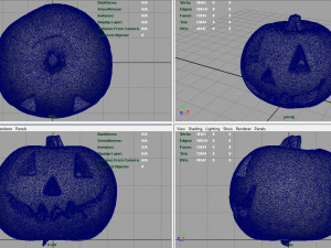 realistic halloween pumpkin Model 3D