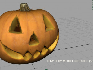 realistic halloween pumpkin Model 3D