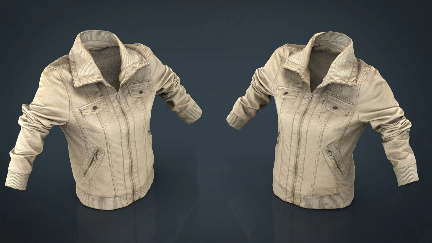 women jacket 3D Model .c4d .max .obj .3ds .fbx .stl .blend 