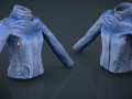 women jacket blue Model 3D