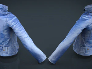women jacket blue 3D Model