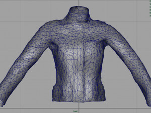 women jacket blue Model 3D