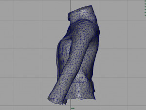 women jacket blue Model 3D