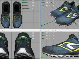 hiking shoes 2 3D Model
