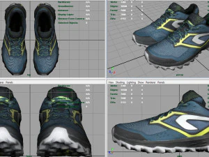 hiking shoes 2 3D Model