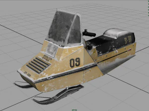 スノーモービル 3Dモデル