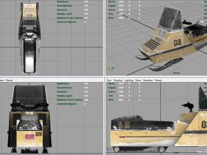 スノーモービル 3Dモデル