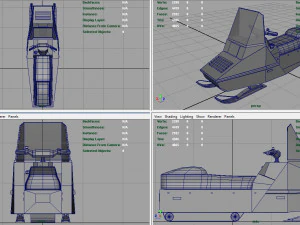 スノーモービル 3Dモデル