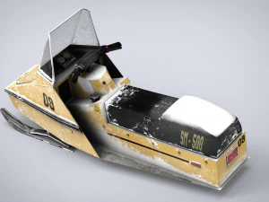 スノーモービル 3Dモデル