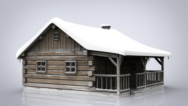 cabin log 3D 모델 .c4d .max .obj .3ds .fbx .stl .blend 