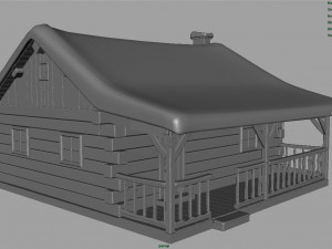 cabin log 3D 모델