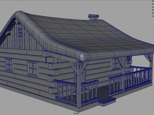 cabin log 3D 모델