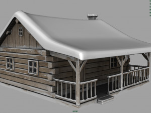 cabin log 3D 모델