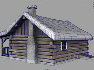 cabin log 3D 모델