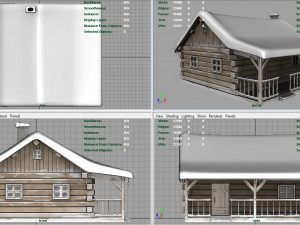 cabin log 3D 모델
