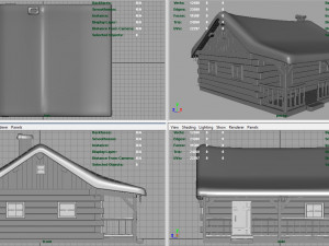 cabin log 3D 모델