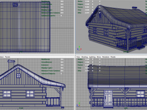 cabin log 3D 모델