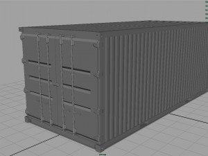 spanish military container green an mud 3D Модель