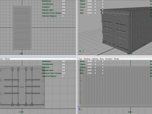 spanish military container green an mud 3D Модель