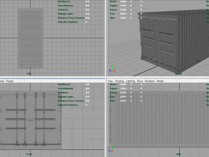 іспанський військовий контейнер зелений бруд 3D Модель