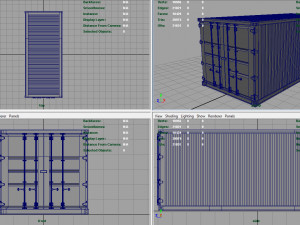 spanish military container green an mud 3D Модель