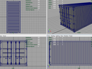 china post container Modello 3D