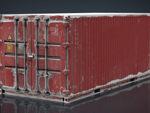container red Modello 3D