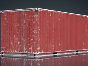 contenitore rosso Modello 3D